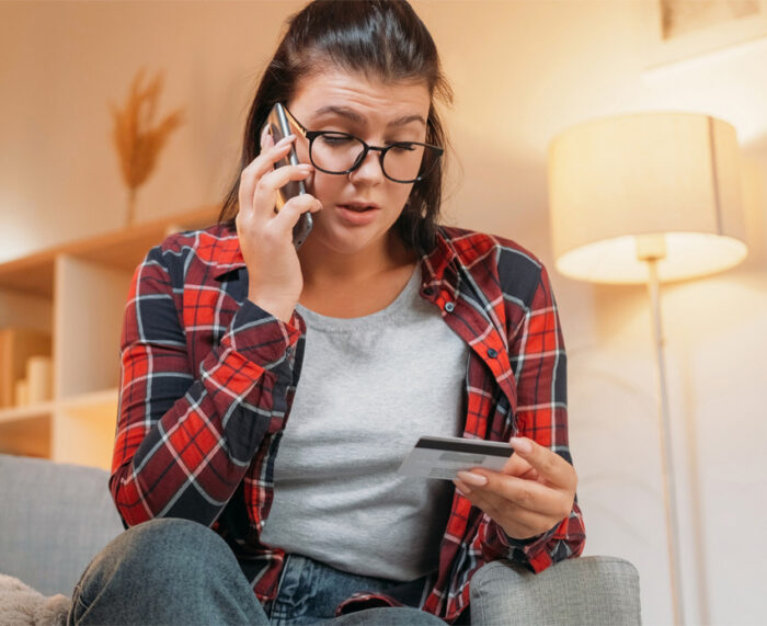 Photo of Lady on a Fraud Call